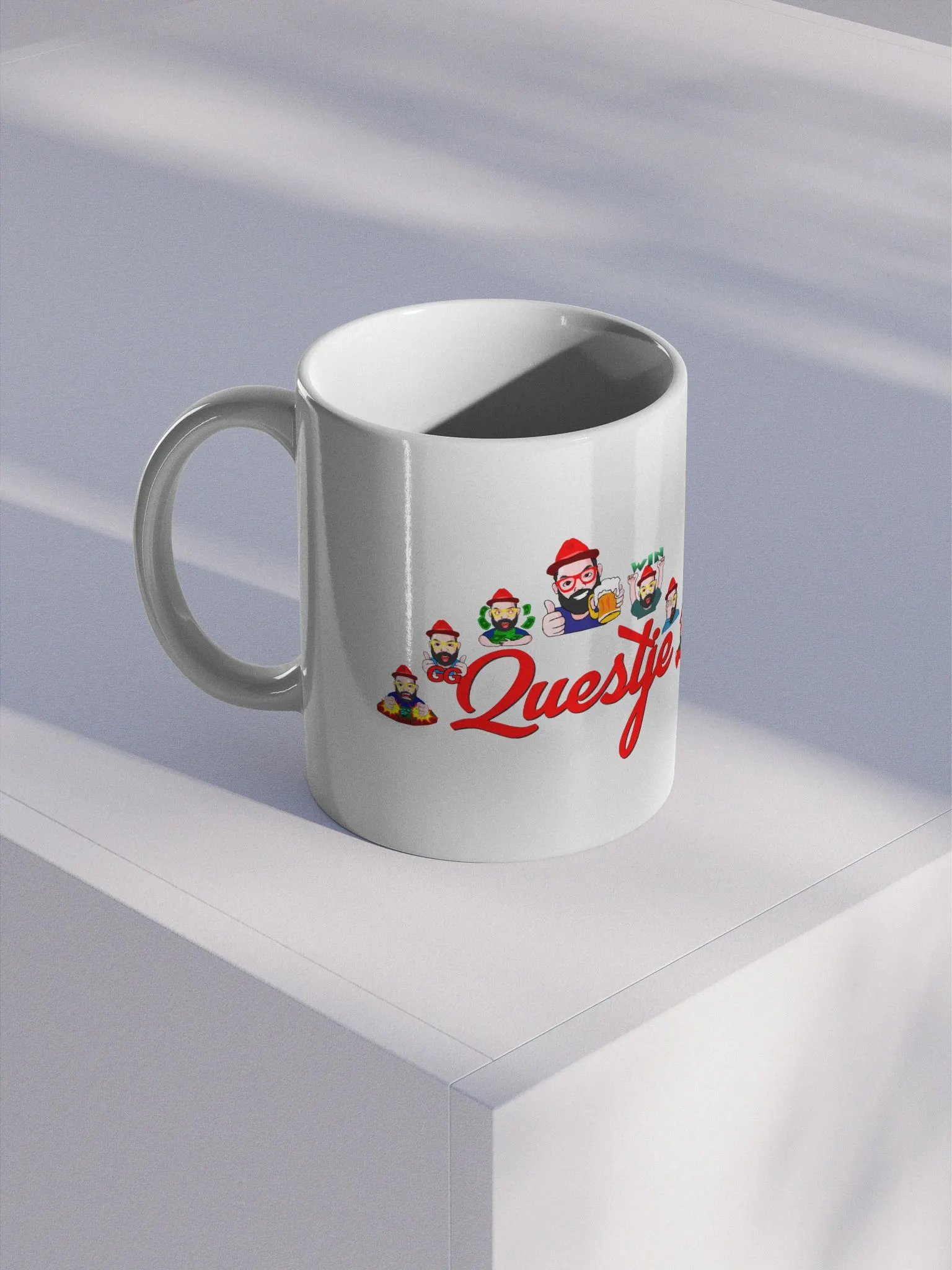 Questje Coffee Mug emotes product image (1)