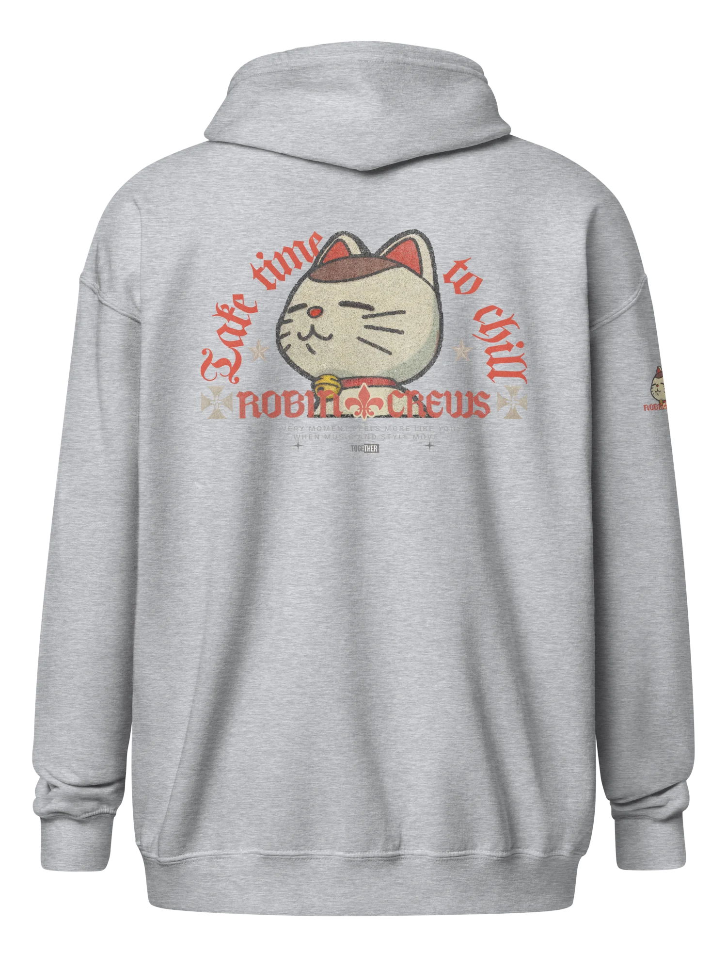 Cat Zip Hoodie with Chill Vibes product image (3)