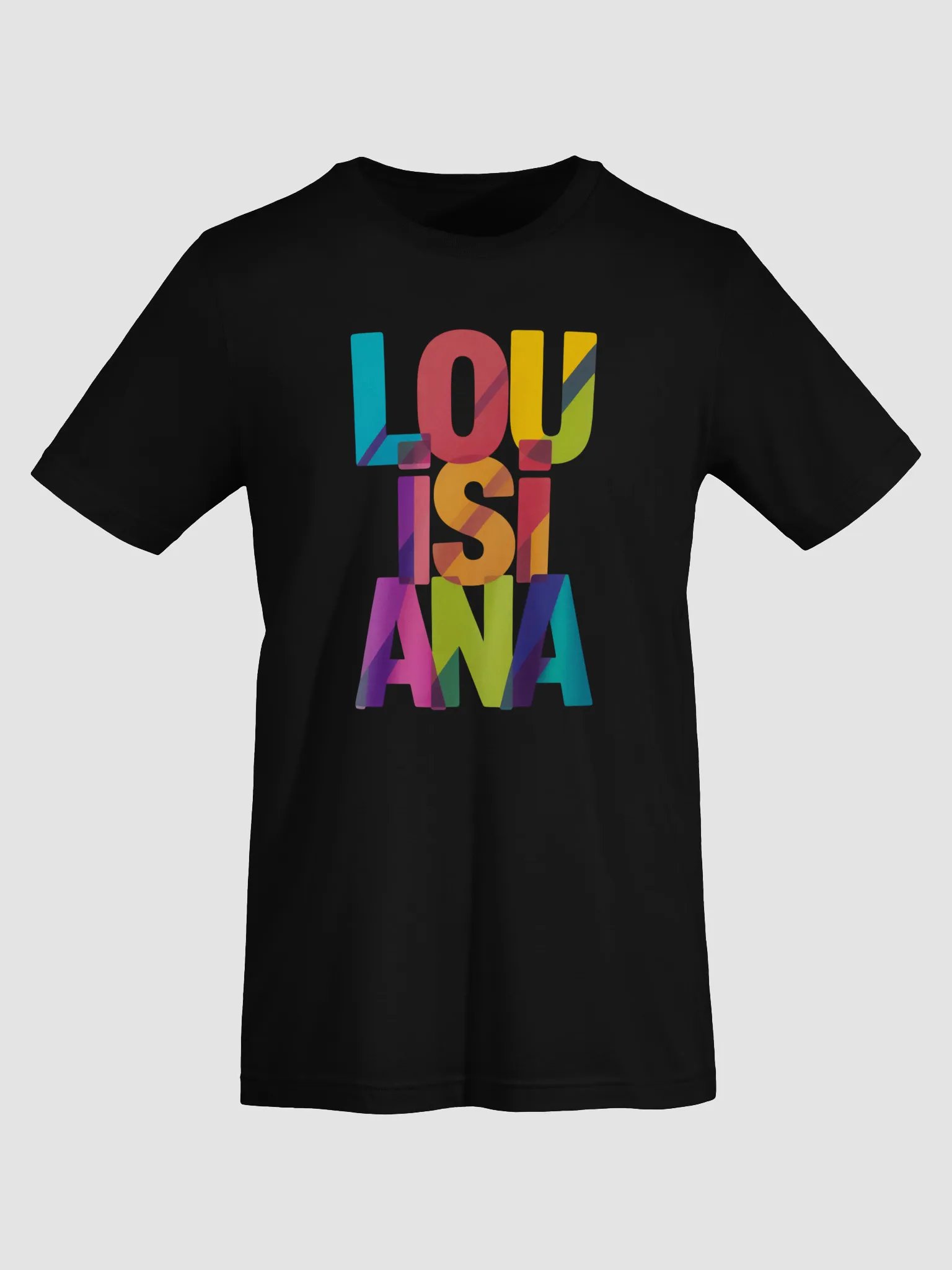Vibrant Louisiana Letters T-Shirt product image (1)