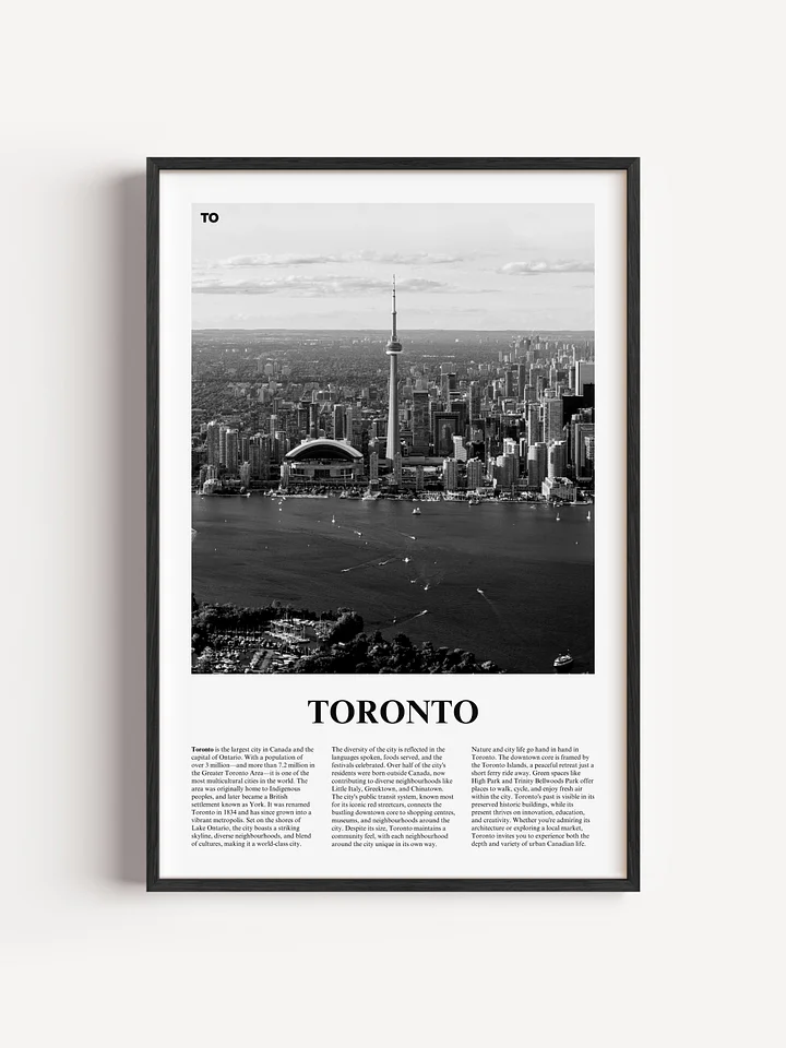 Toronto 01 Newspaper Poster | Framed product image (1)