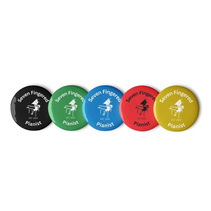 Seven Fingered Pianist buttons product image (1)