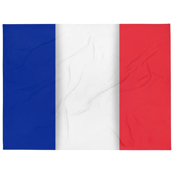 Blue White Red Flag Colored Throw Blanket product image (1)