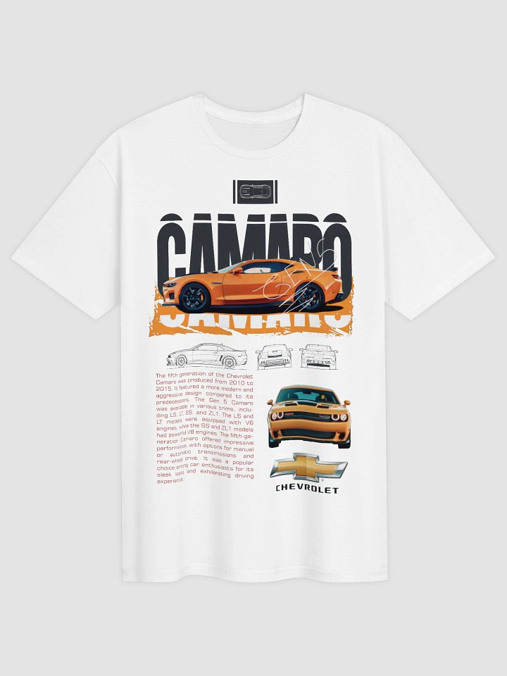 Chevrolet Camaro T-Shirt | Fifth Sixth Gen Muscle Design | American Pony Car Apparel | GM Collector Tee product image (1)