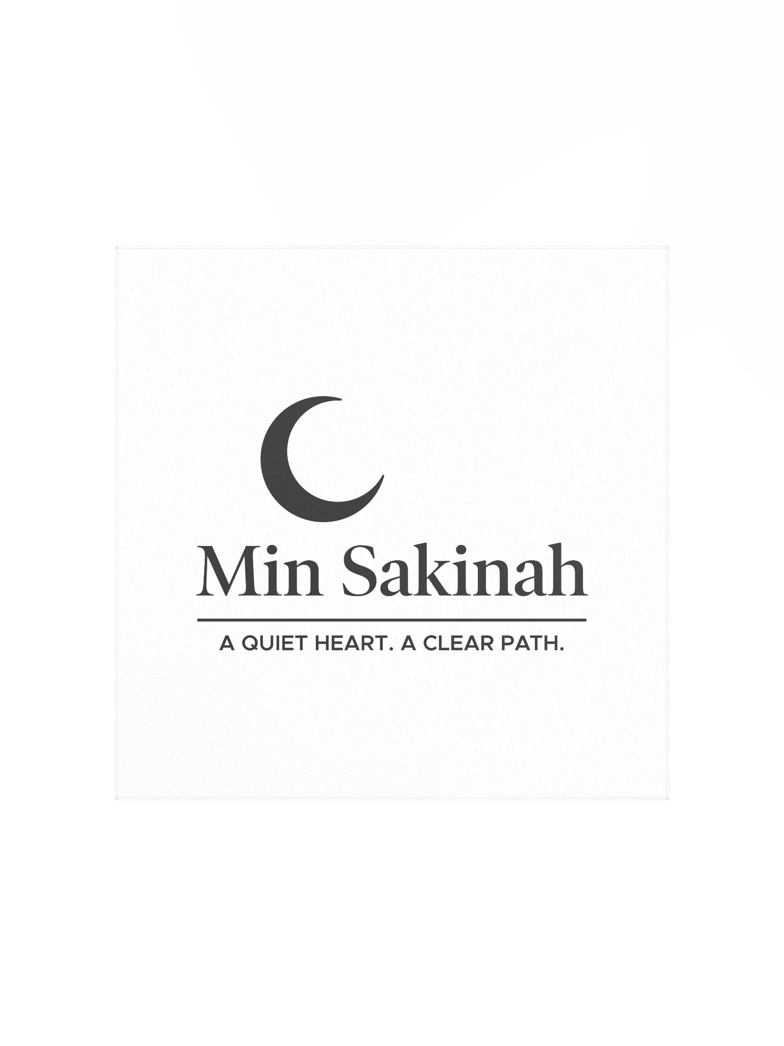 "Min Sakinah Vision" - Minimalist Poster (Wall Art) - Soft Black on White product image (1)