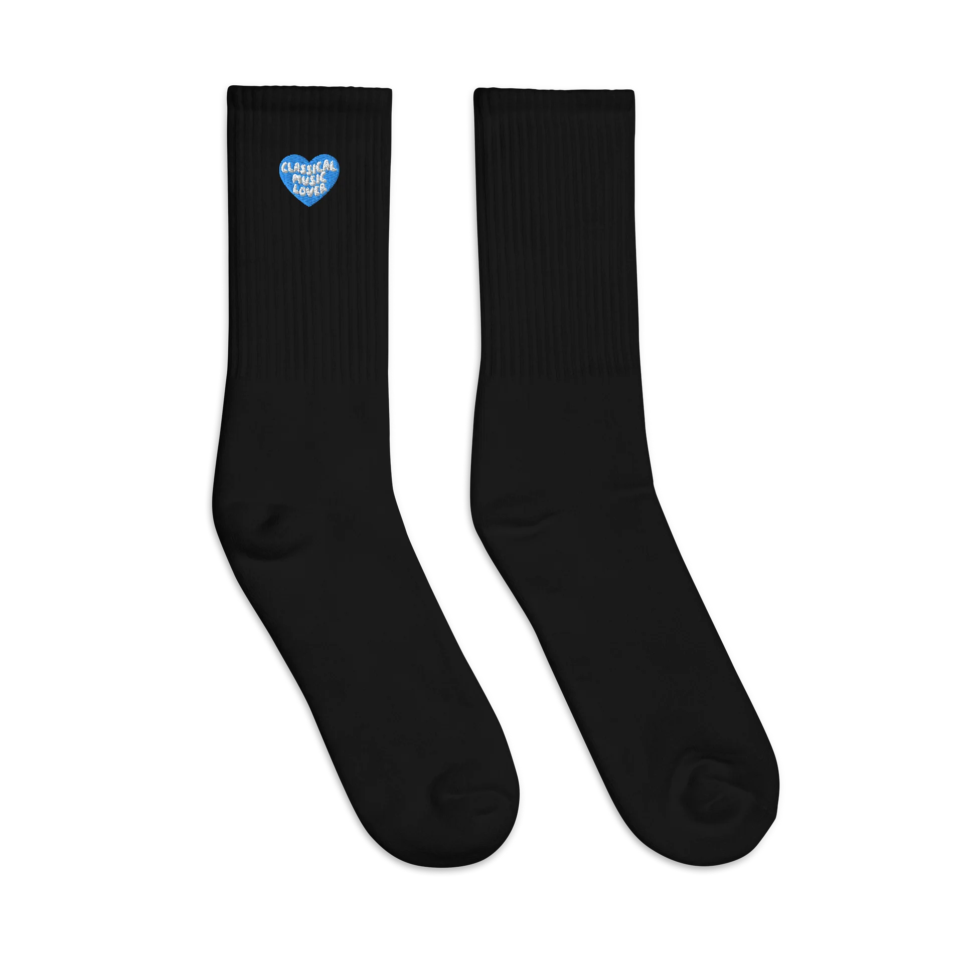 Embroidered Heart Socks – Blue product image (3)
