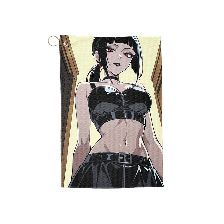 Luna Rain Original Character Emo Golf Towel | Red Eyes Latex Aesthetic Microfiber product image (1)