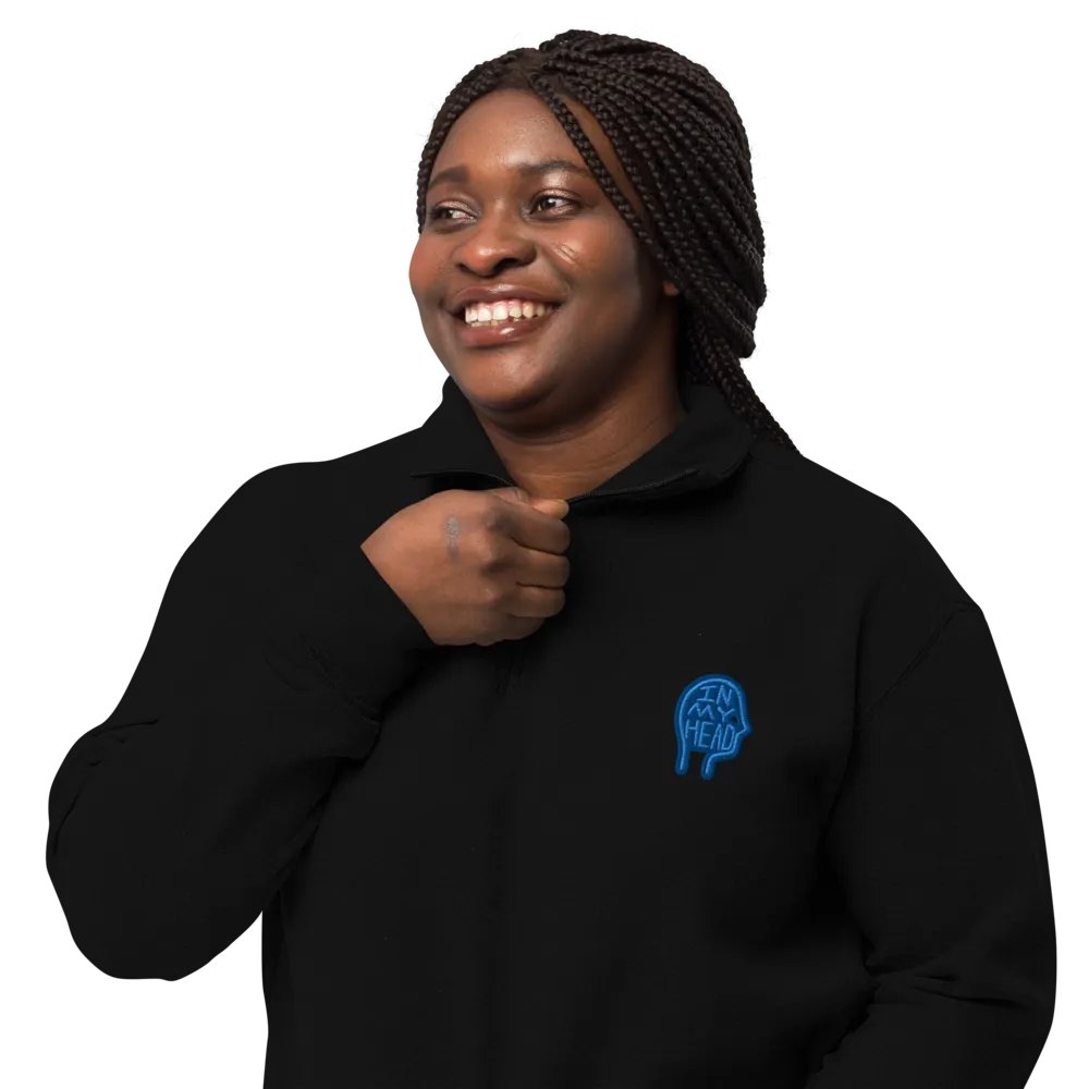 In My Head (lake design) embroidered quarter zip product image (3)
