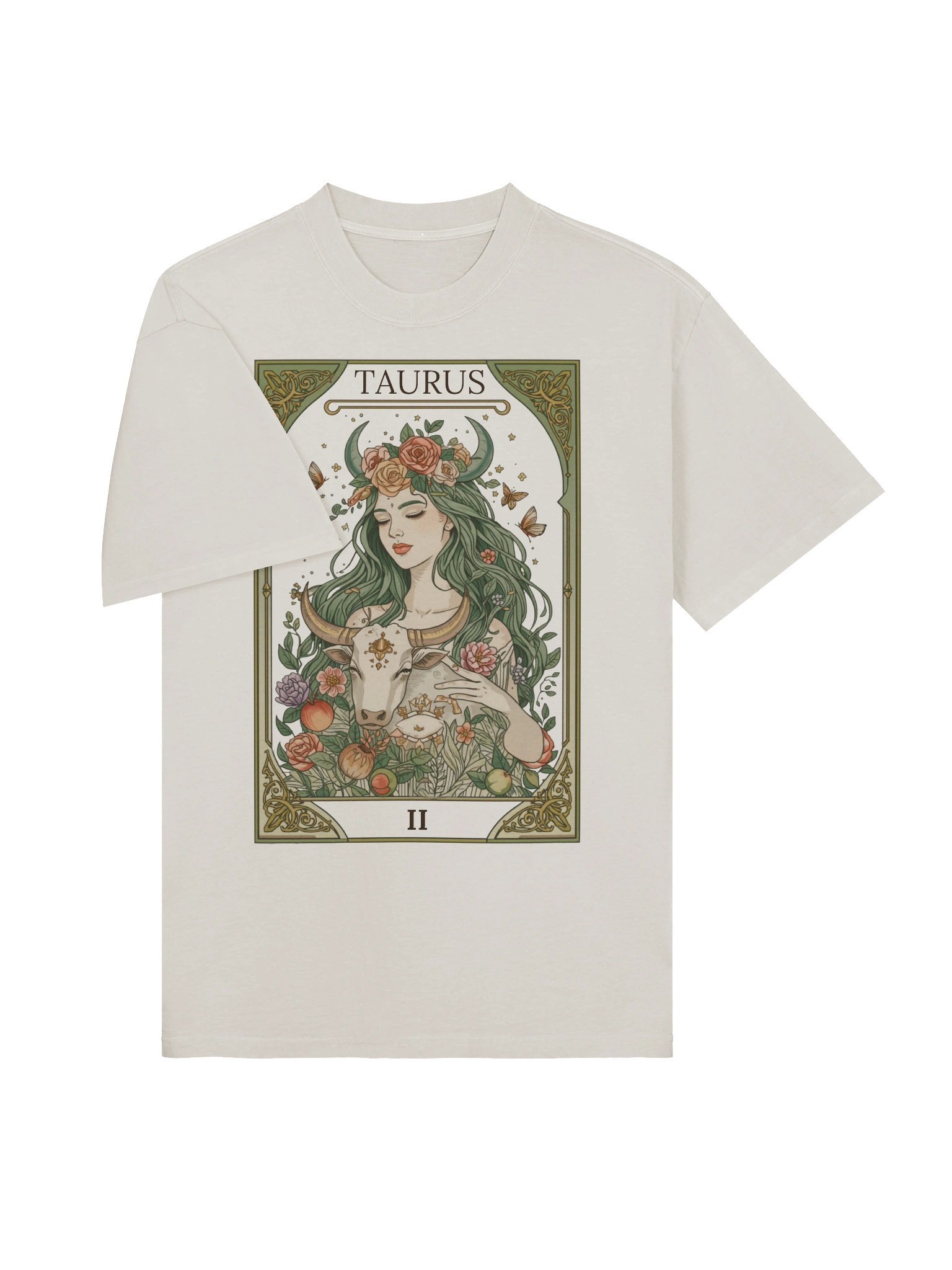Taurus Zodiac Woman Bull Floral Art Nouveau Astrology product image (3)