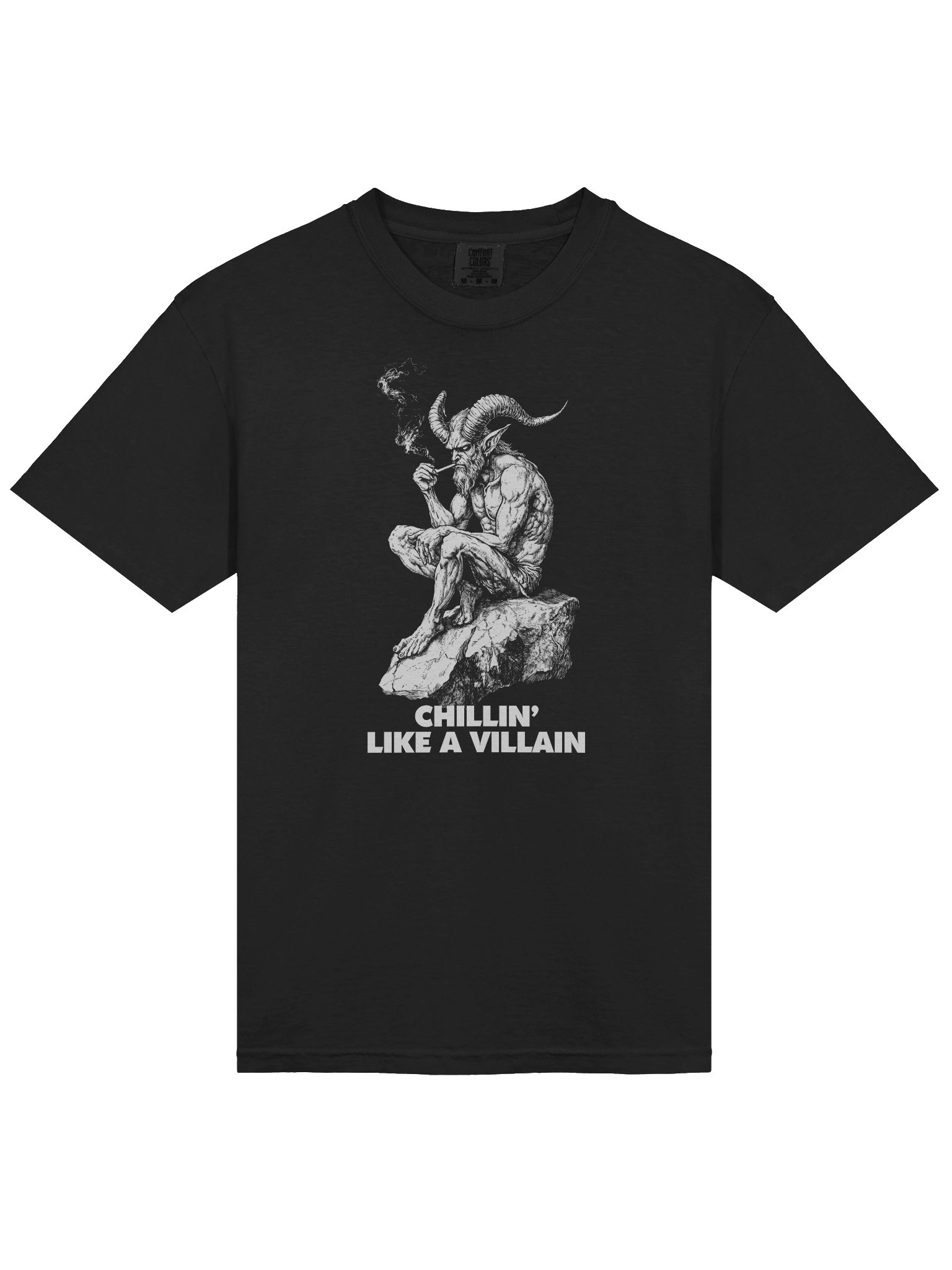 Chillin' Like A Villain - Smoking Devil Demon Satan T-Shirt product image (3)