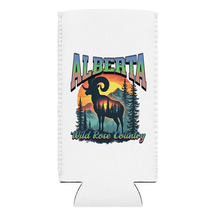 Alberta Wild Rose Country Rocky Mountain Bighorn Sheep Adventure Can Cooler product image (2)