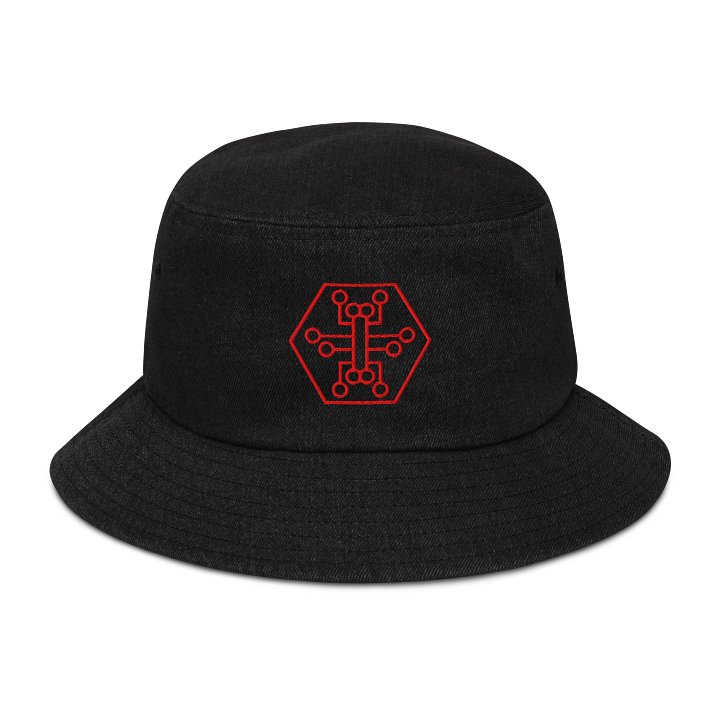 hackers.town bucket hat, red product image (1)