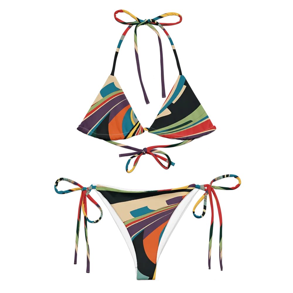 Abstract Lithographic Pattern Design String Bikini - V12 product image (6)