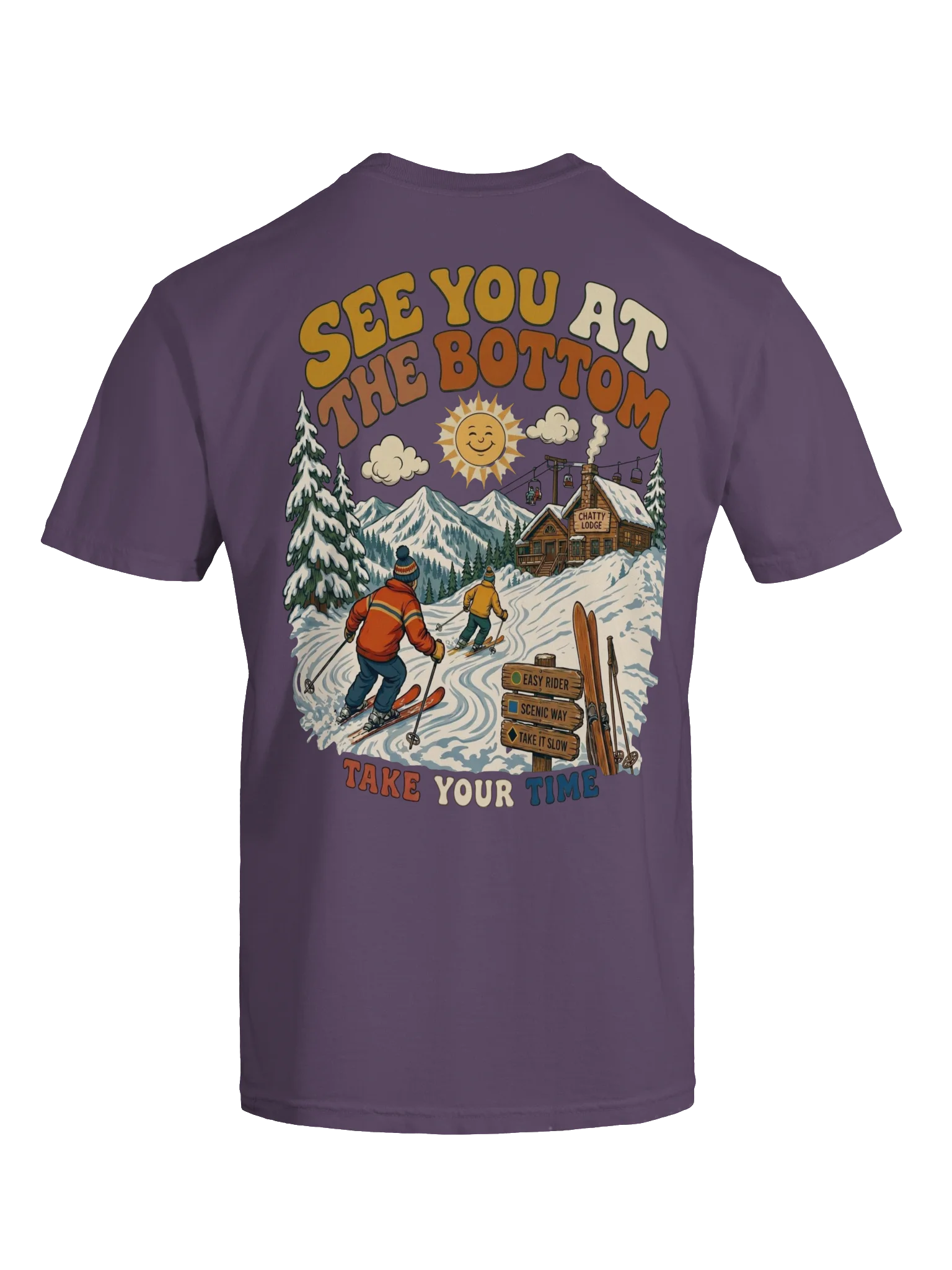 See You at the Bottom Snow Skiing Tee | Americana Collection product image (8)