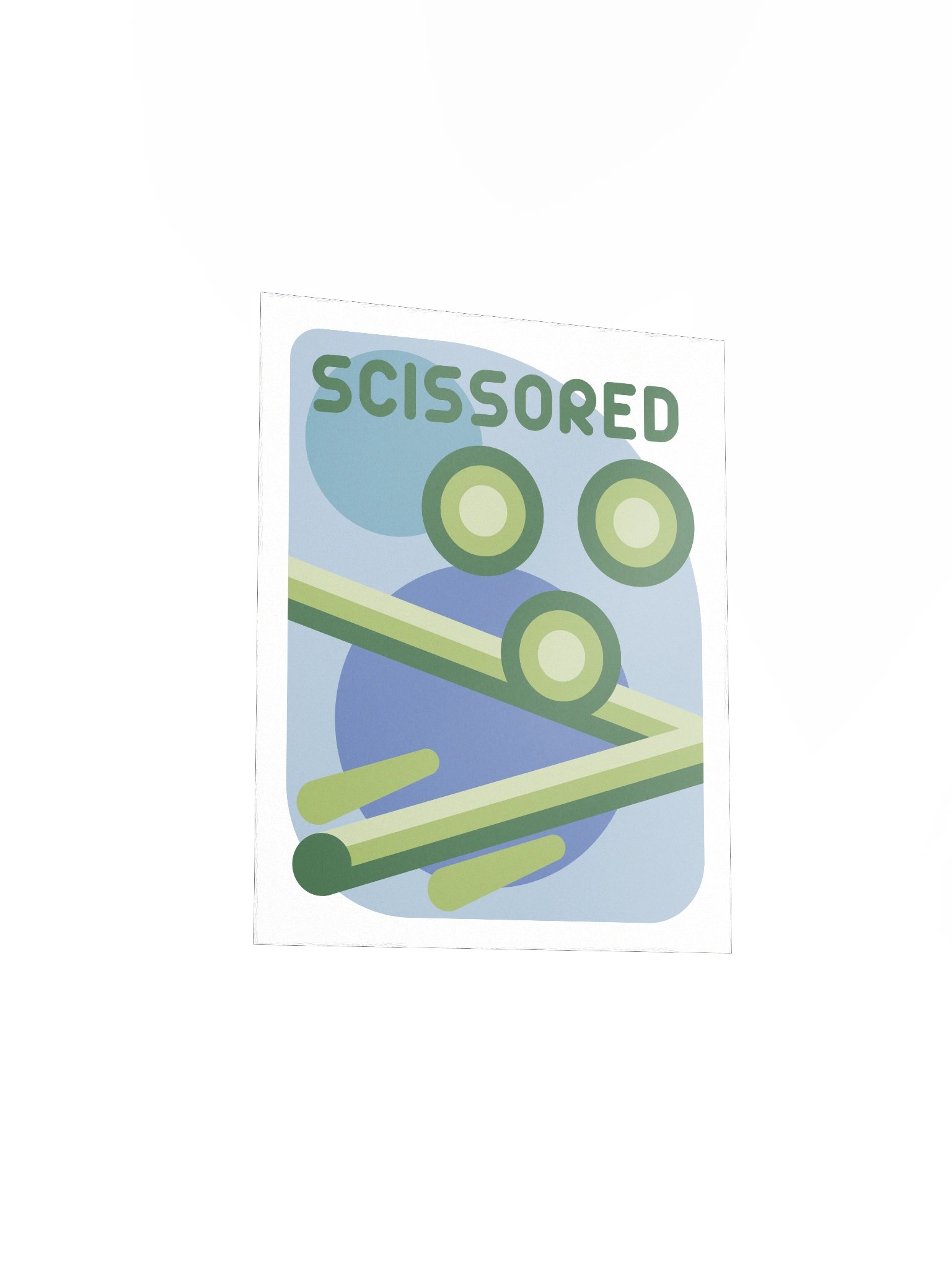 Scissored Poster - Blue/Green product image (3)