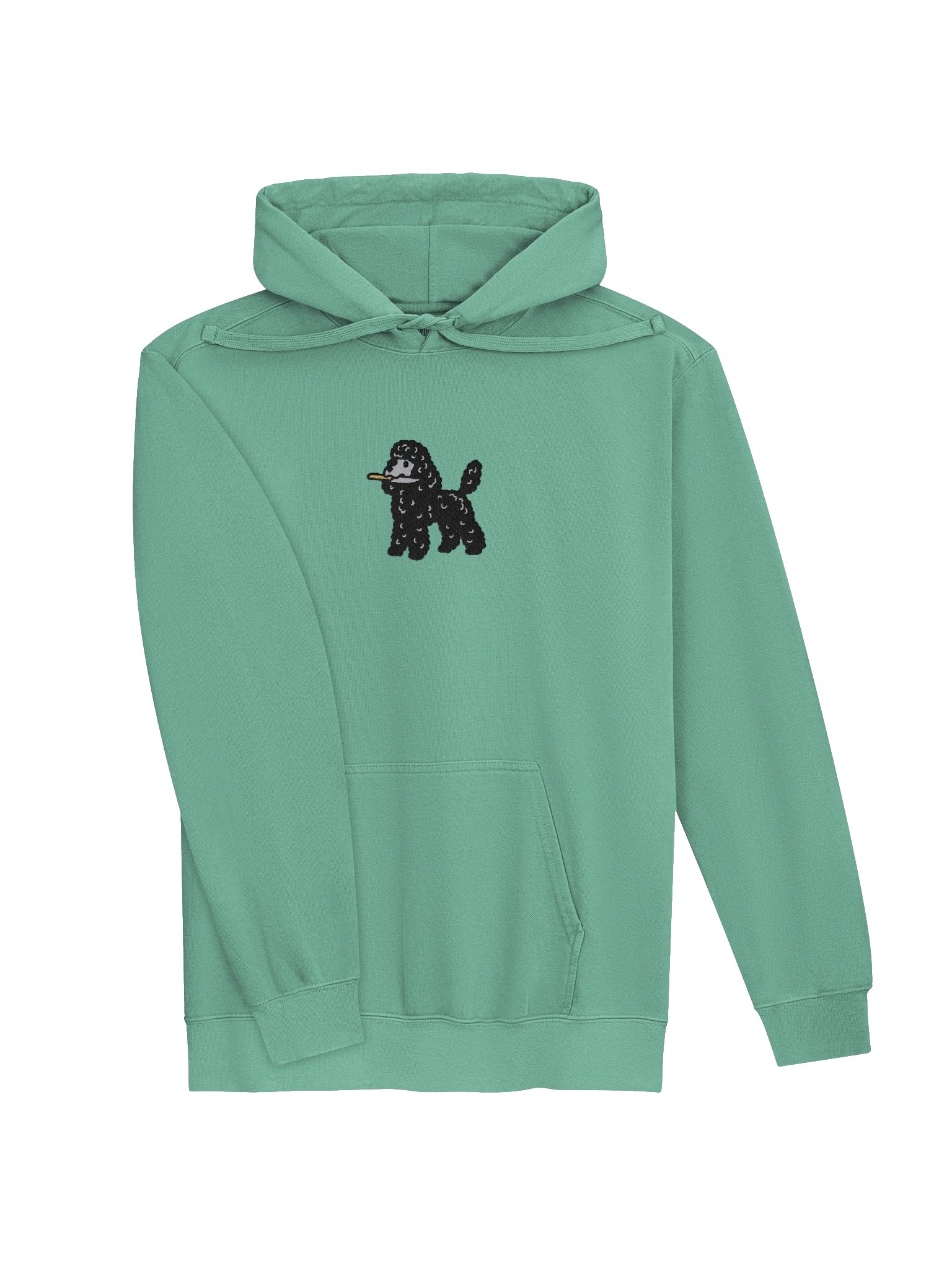 Funny Chibi-Style Poodle(Black) Embroidered Premium Hoodie product image (43)
