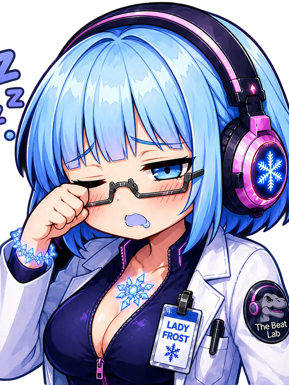 Lady Frost Tired Emote - Die Cut Sticker product image (1)