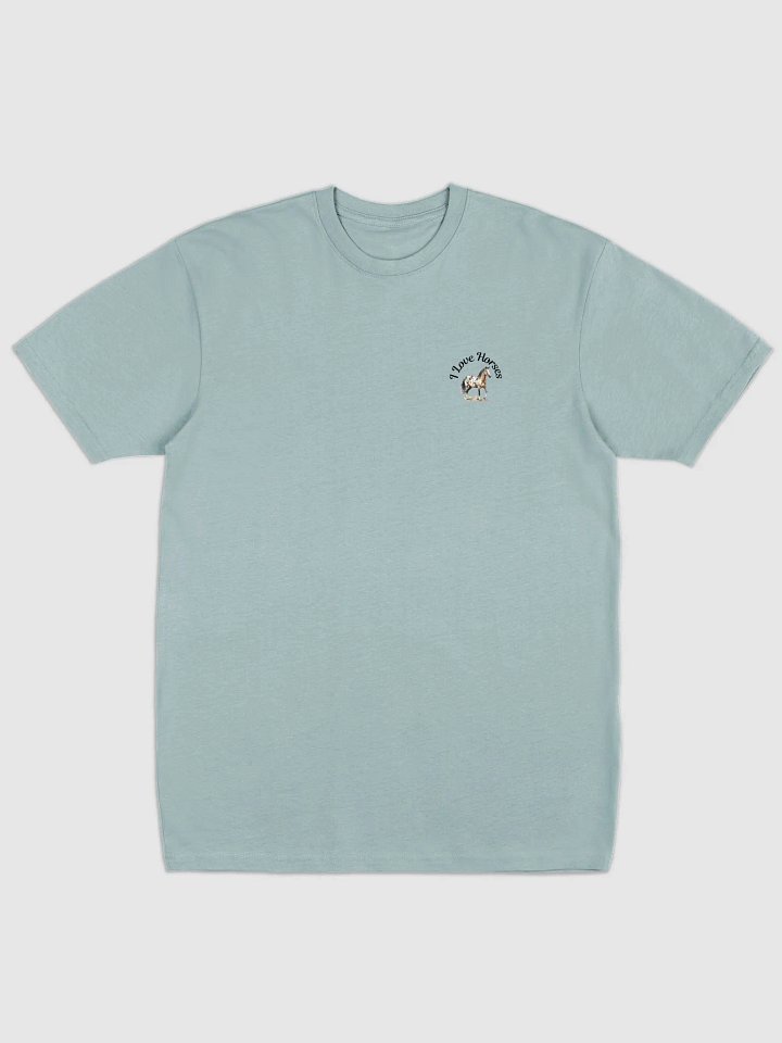 I Love Horses 001 Cotton Heritage Men's Premium Heavyweight Tee Light Colours product image (1)