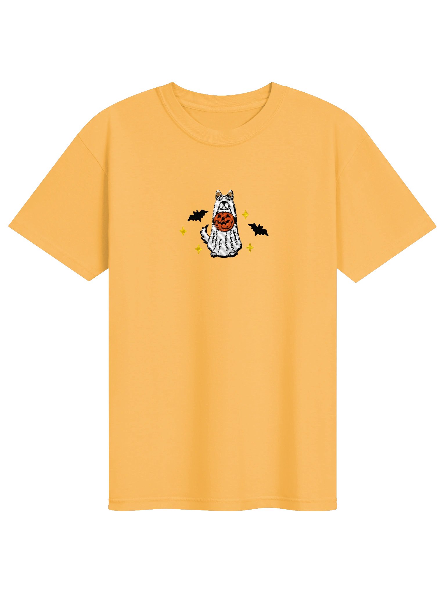 Halloween Siberian Husky(White) Embroidered T-Shirt product image (33)