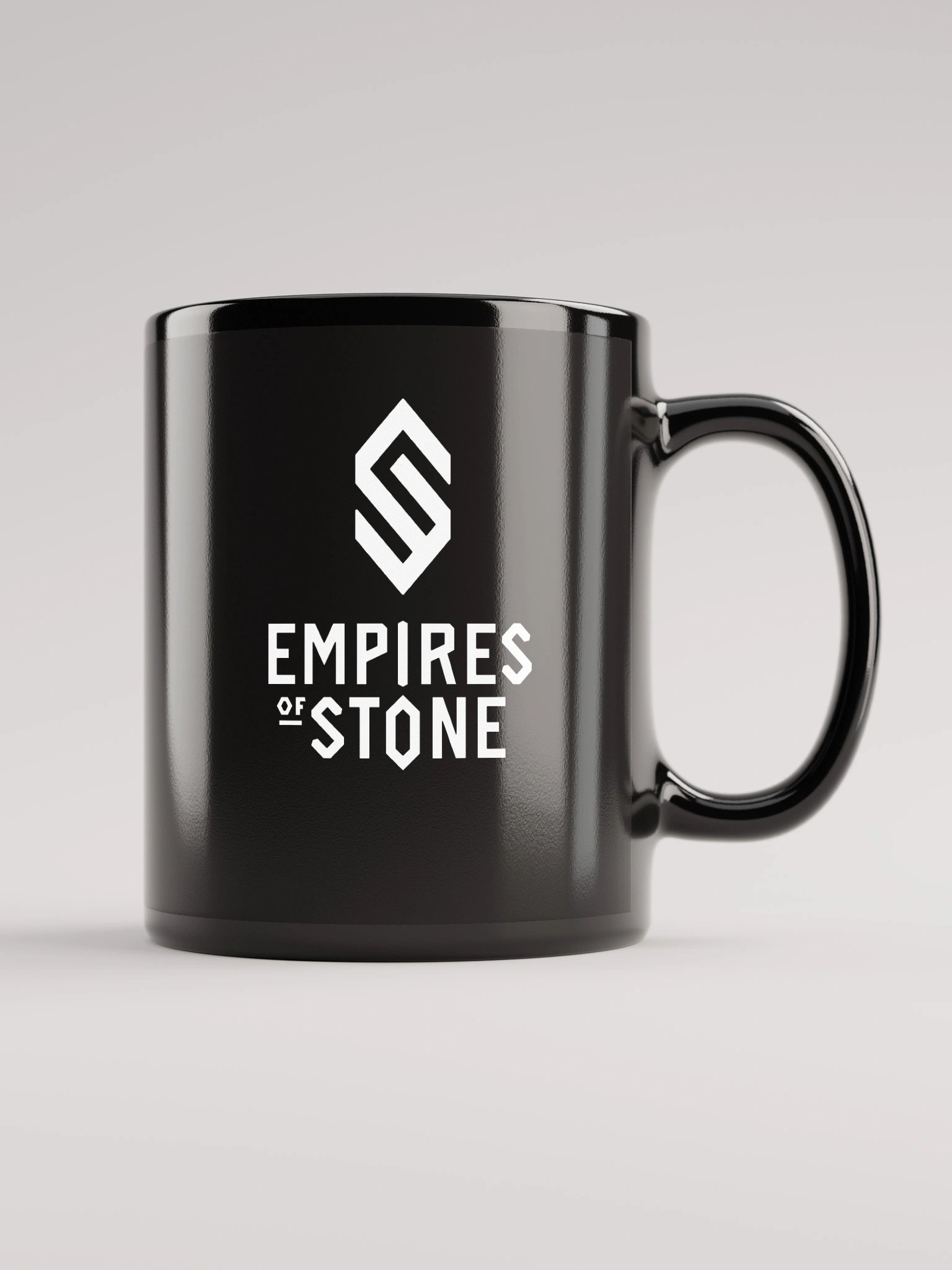 Mug Black Glossy Empires of Stone logo product image (2)