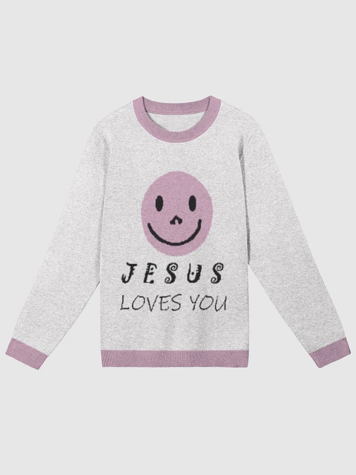 Smile Jesus Loves You Knit sweater product image (5)