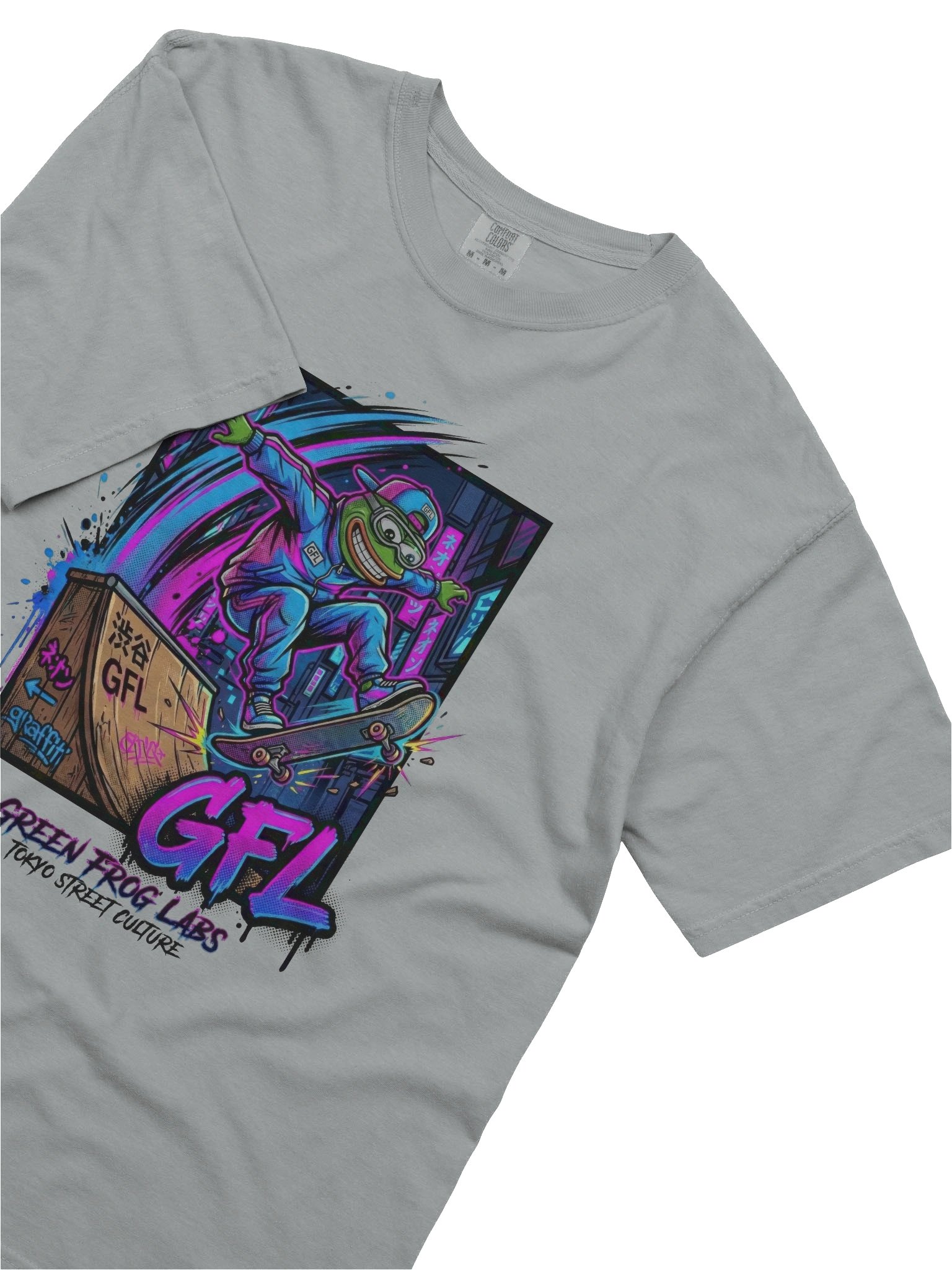 GFL Green Frog Labs Tokyo Street Flip Neon Tee product image (5)