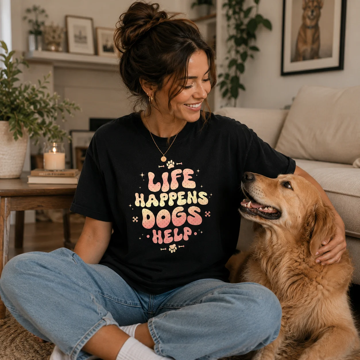 Life Happens Dogs Help T-shirt product image (2)