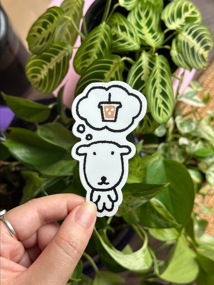 Thinking About Coffee Sticker product image (1)