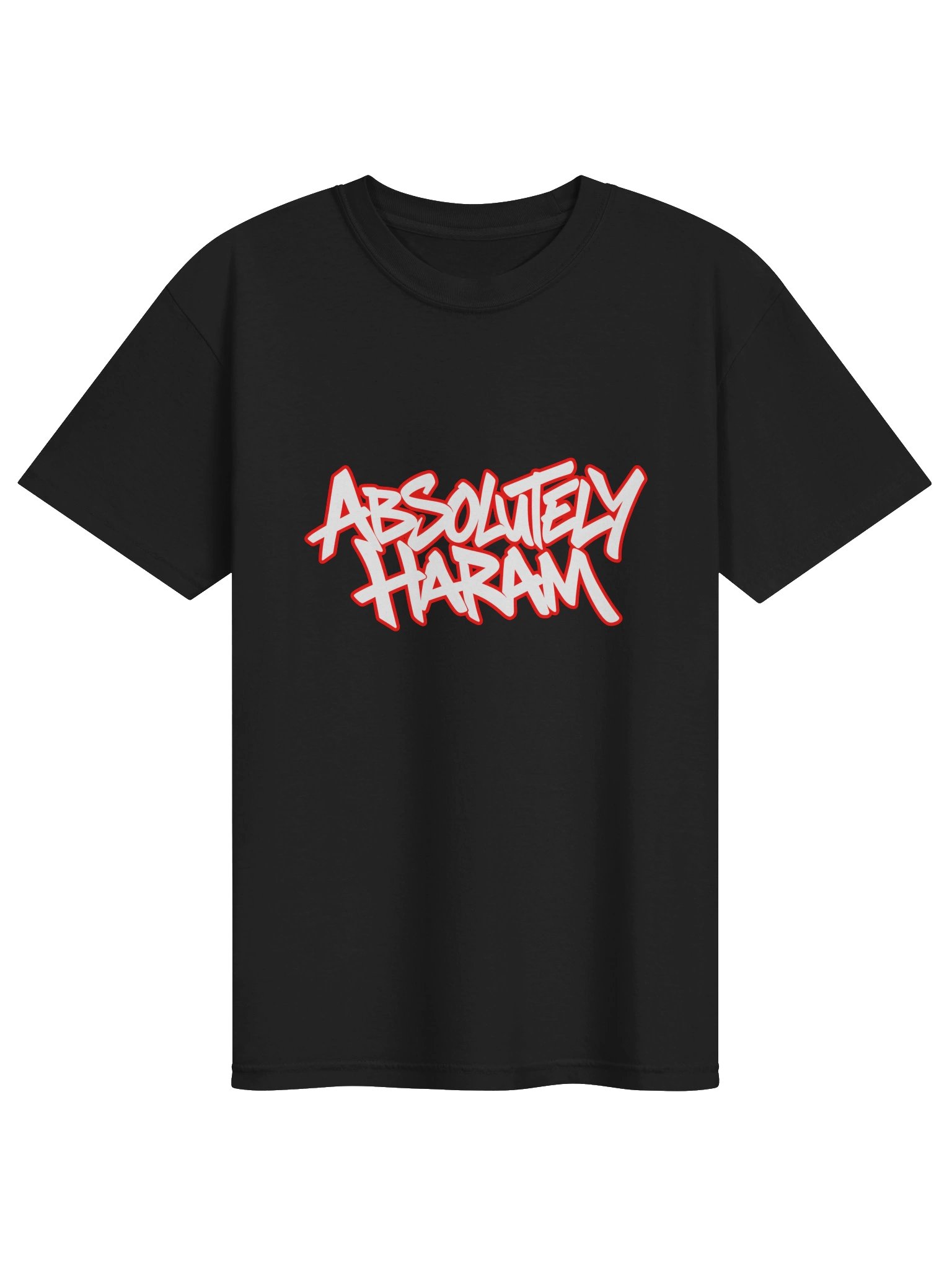 Absolutely Haram Graffiti Printed Unisex T-Shirt in Black | Muslim Streetwear Tee product image (1)