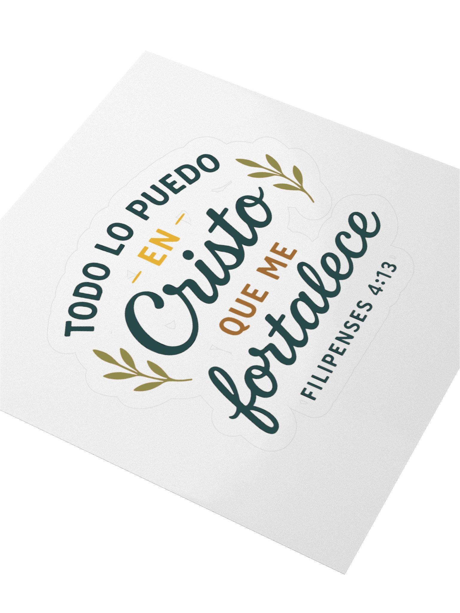 Spanish Faith Sticker – “Todo lo puedo en Cristo” – Christian Kiss-Cut Vinyl product image (3)