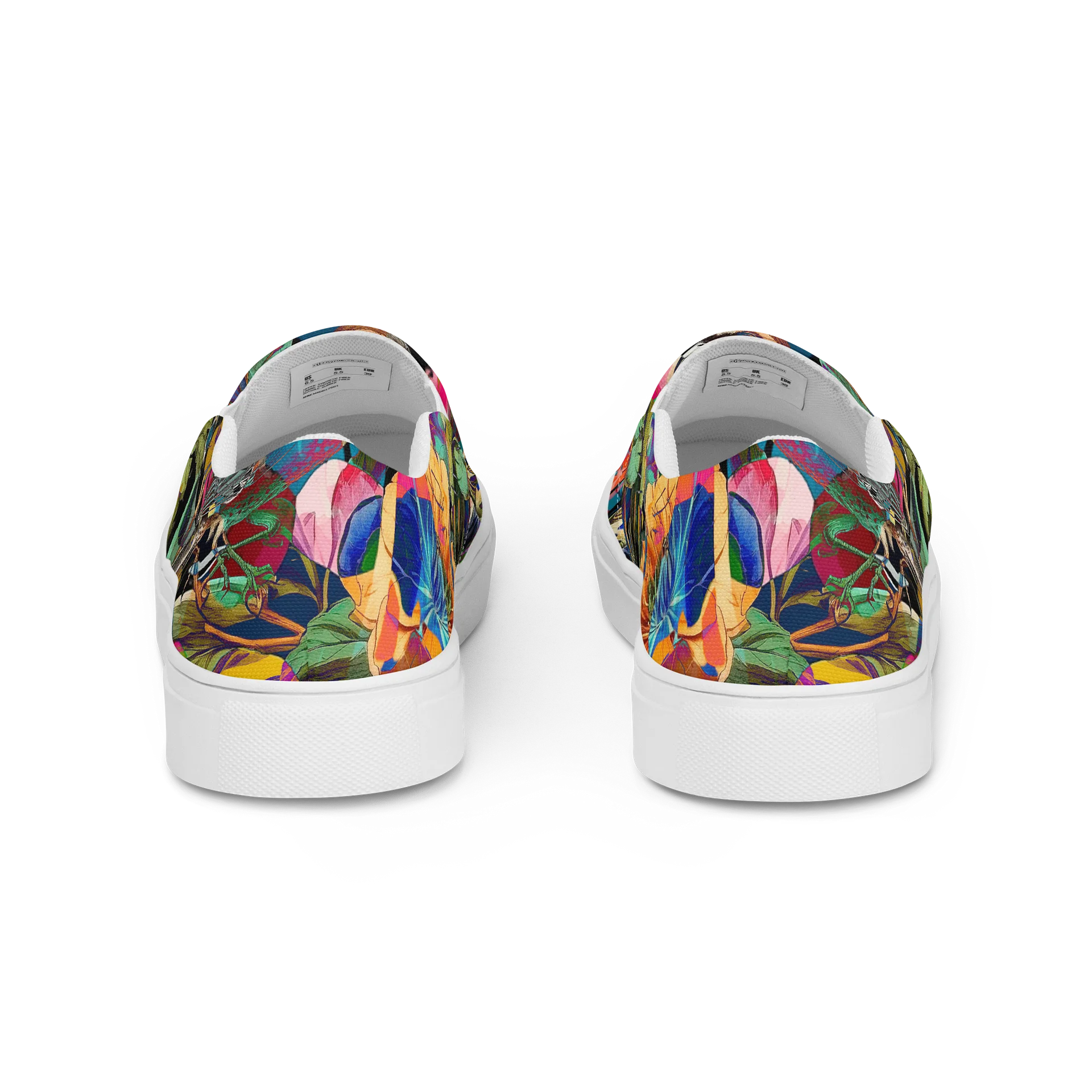 Vibrant Bird & Floral Slip-On Canvas Shoes product image (4)