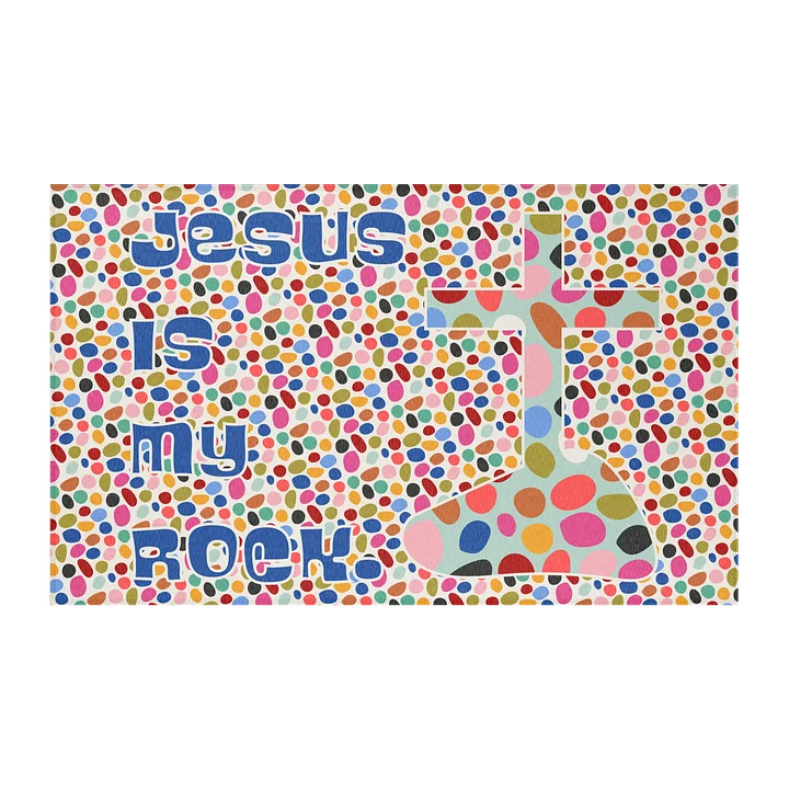 JESUS IS MY ROCK — Colorful Pop‑Art Area Rug product image (2)