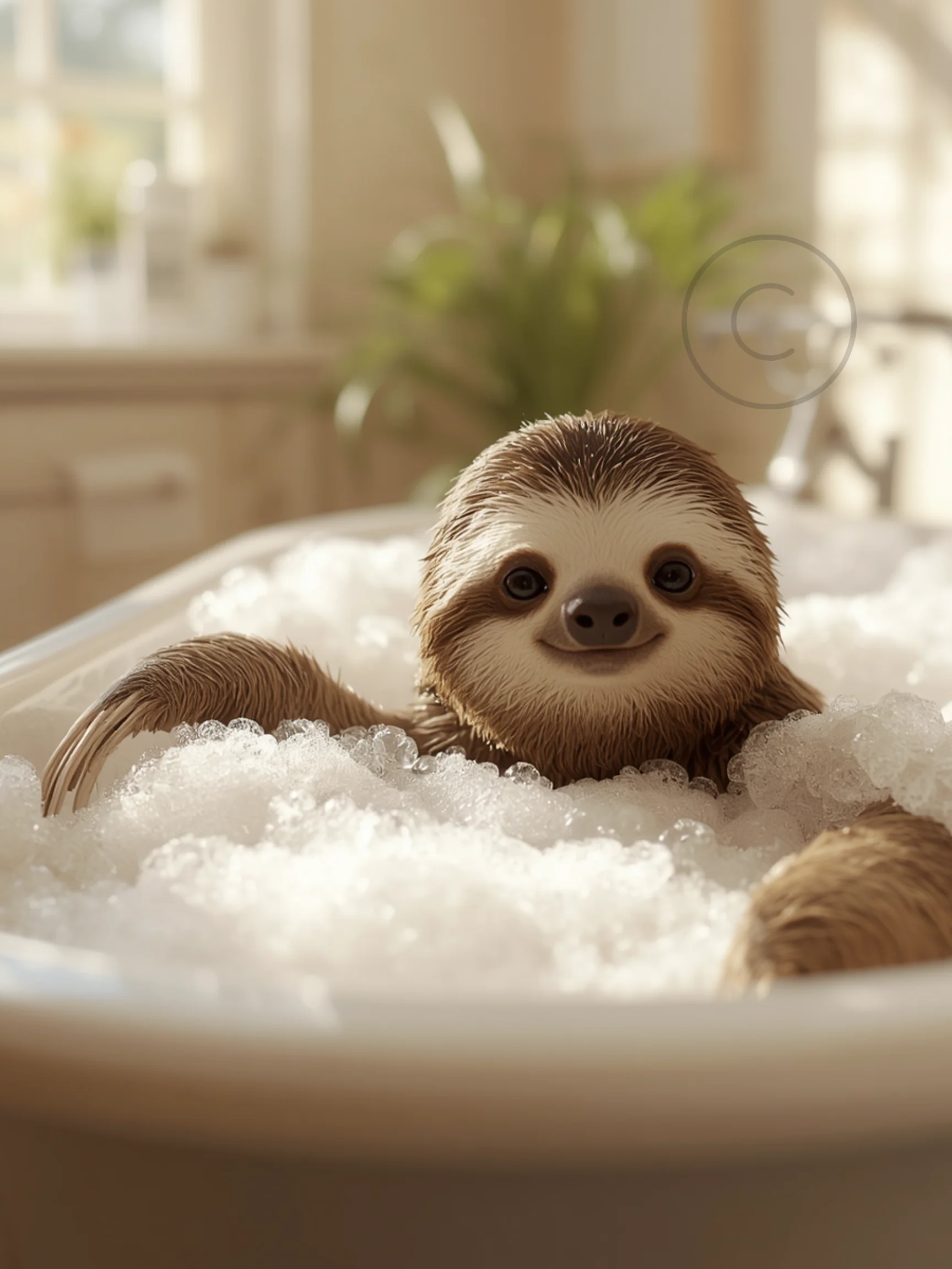 Sloth in the Bathtub Poster product image (1)