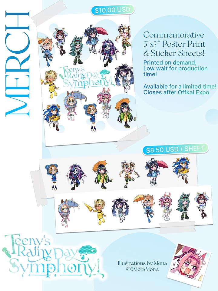 Teeny's Rainy Day Symphony Commemorative Stickers (1) product image (1)