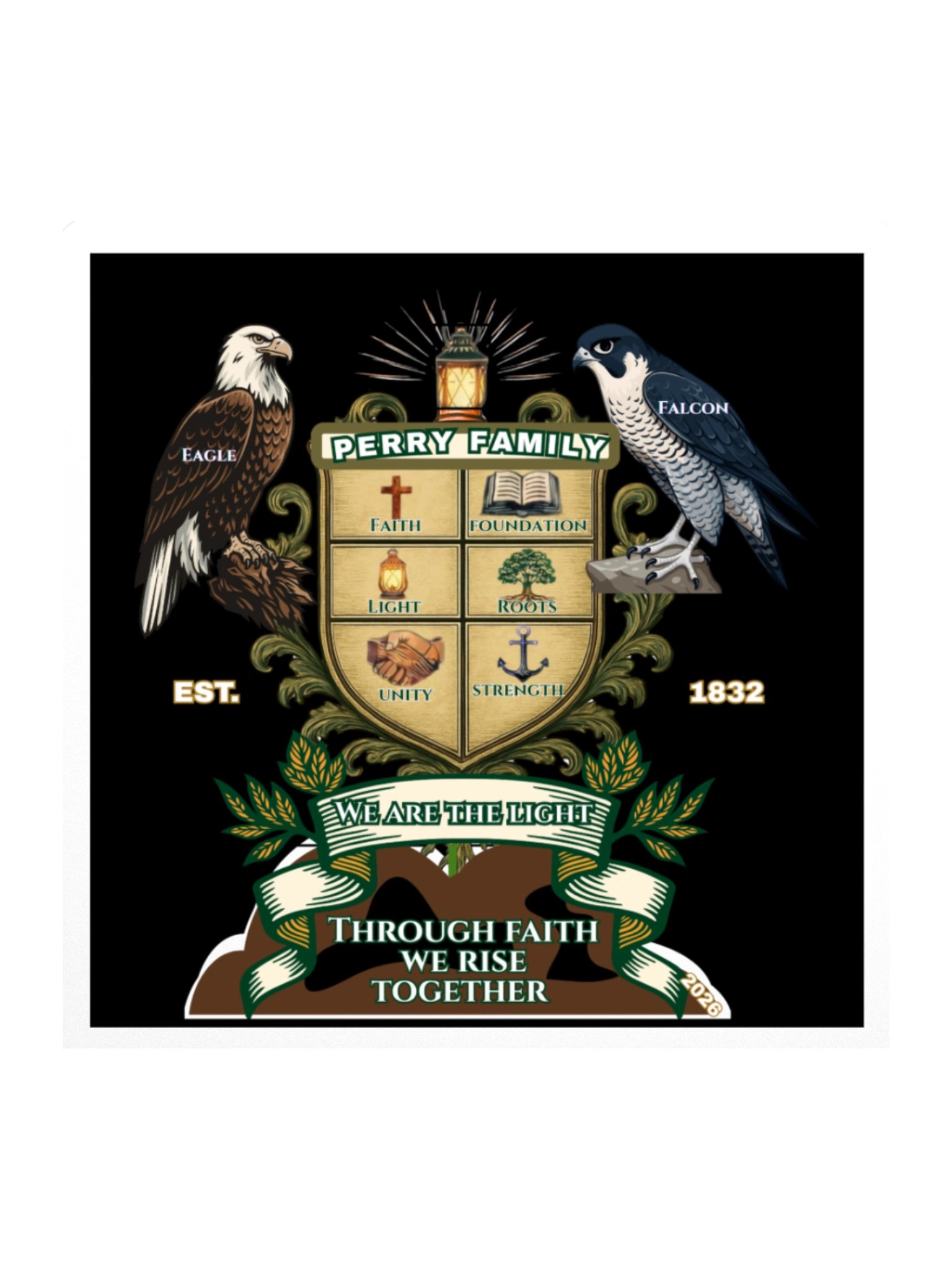 Perry Family Crest Reunion 2026 Stickers – Legacy Edition product image (1)