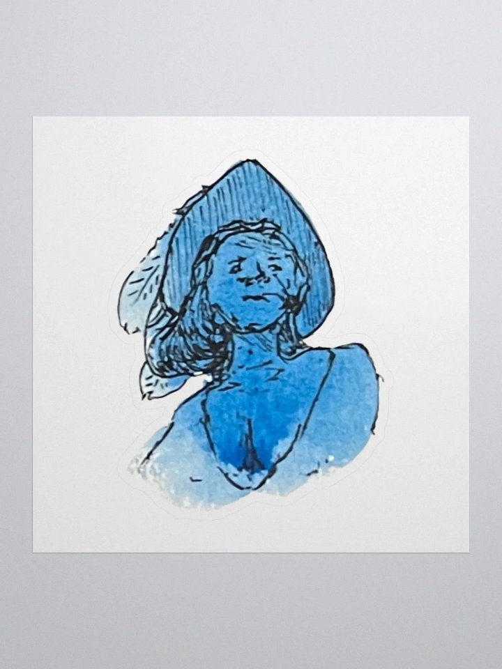 Watercolour Blobs Sticker- Cerulean Blue Hue product image (1)