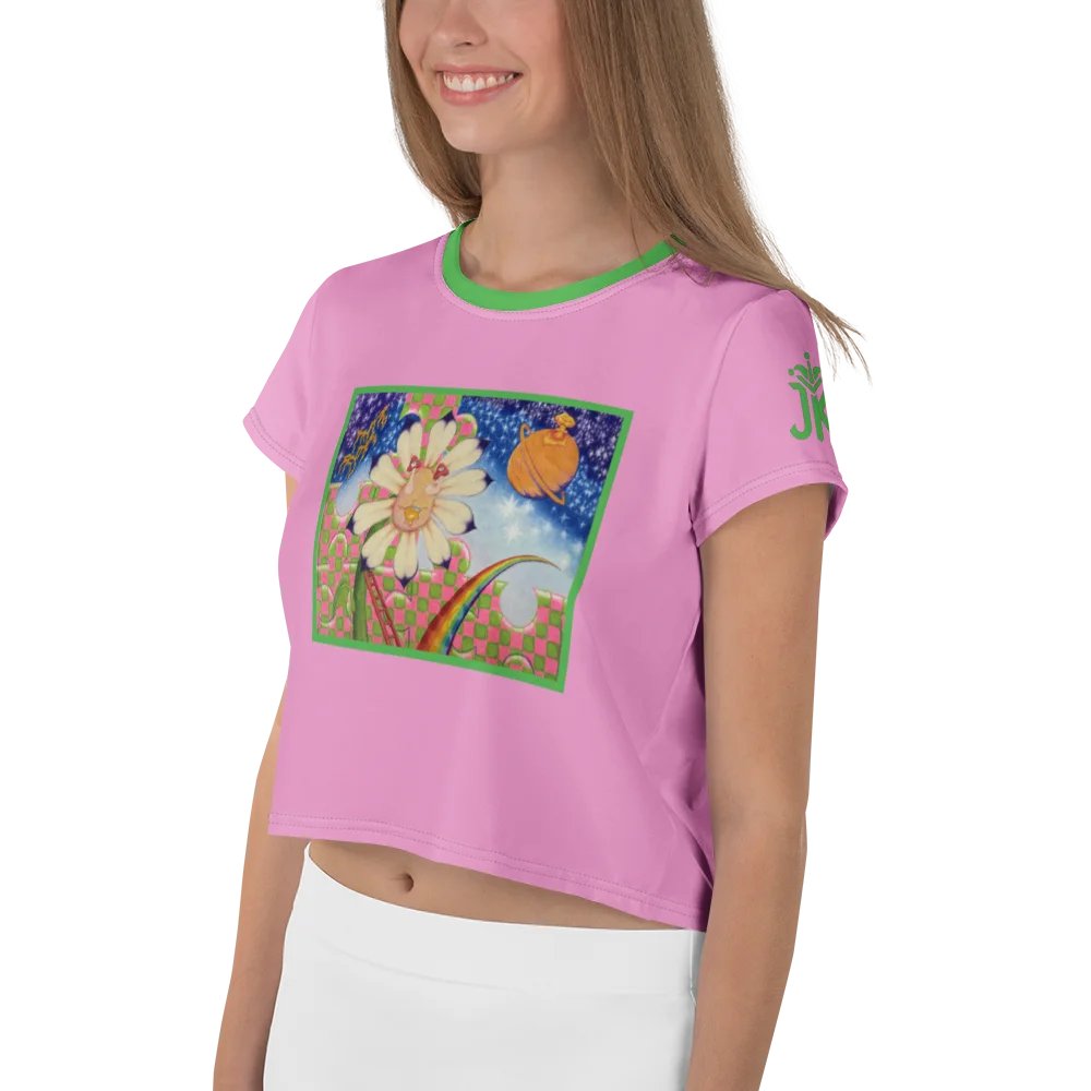 Puzzle Pieces Watermelon Crop Top product image (3)