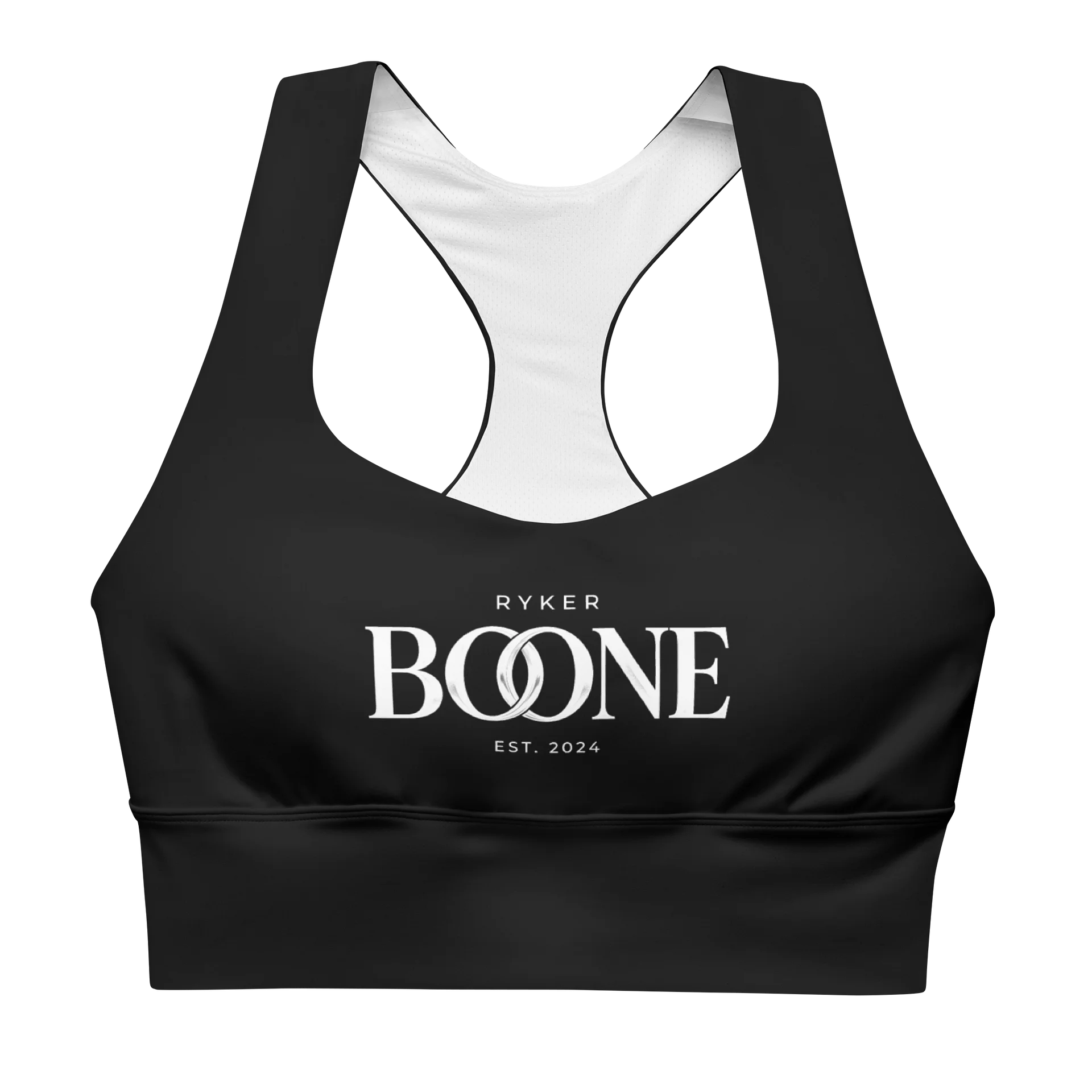 Ryker Boone "Midnight Motion" Recycled Longline Sports Bra (Black) product image (2)