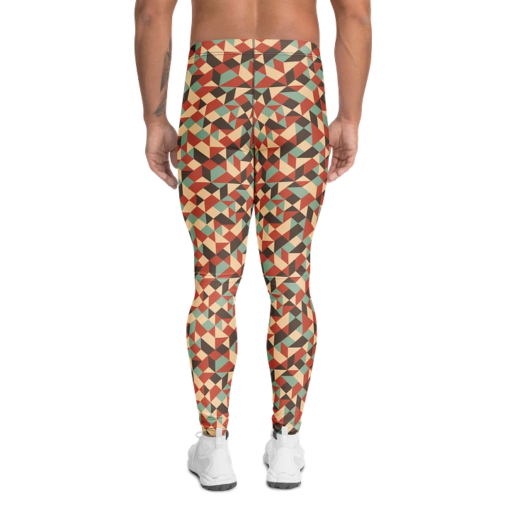 Geometric Mosaic Triangles Print Men's Leggings product image (2)