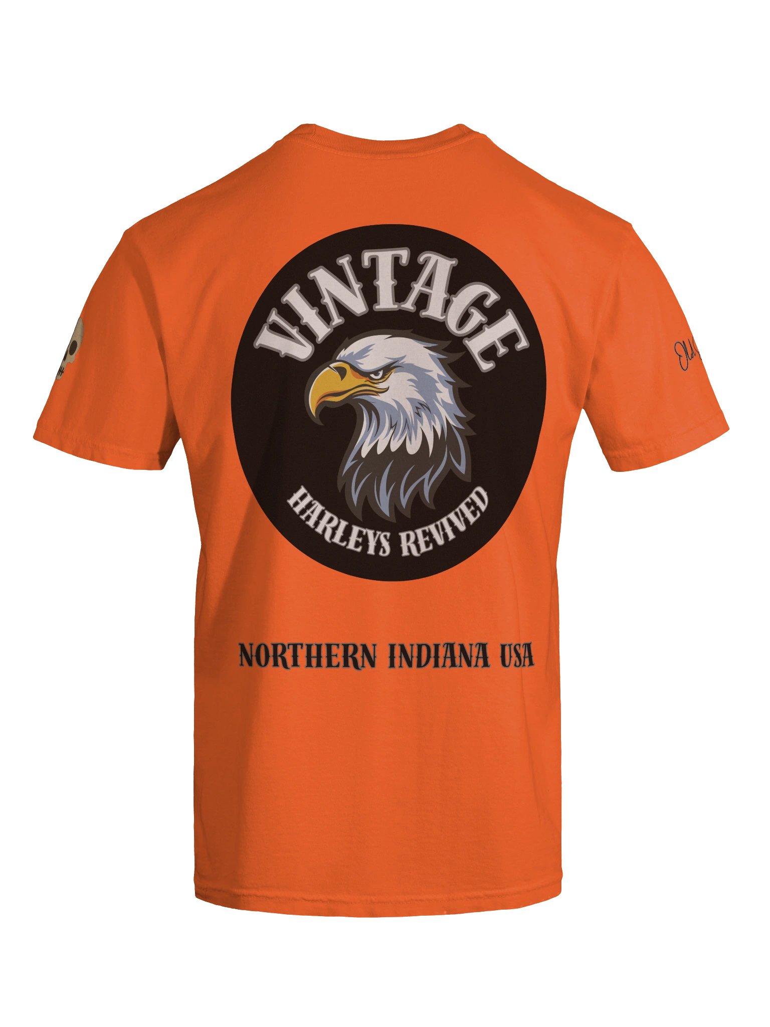 Vintage Harleys Revived Eagle Crest Tee – Burnt Orange product image (1)