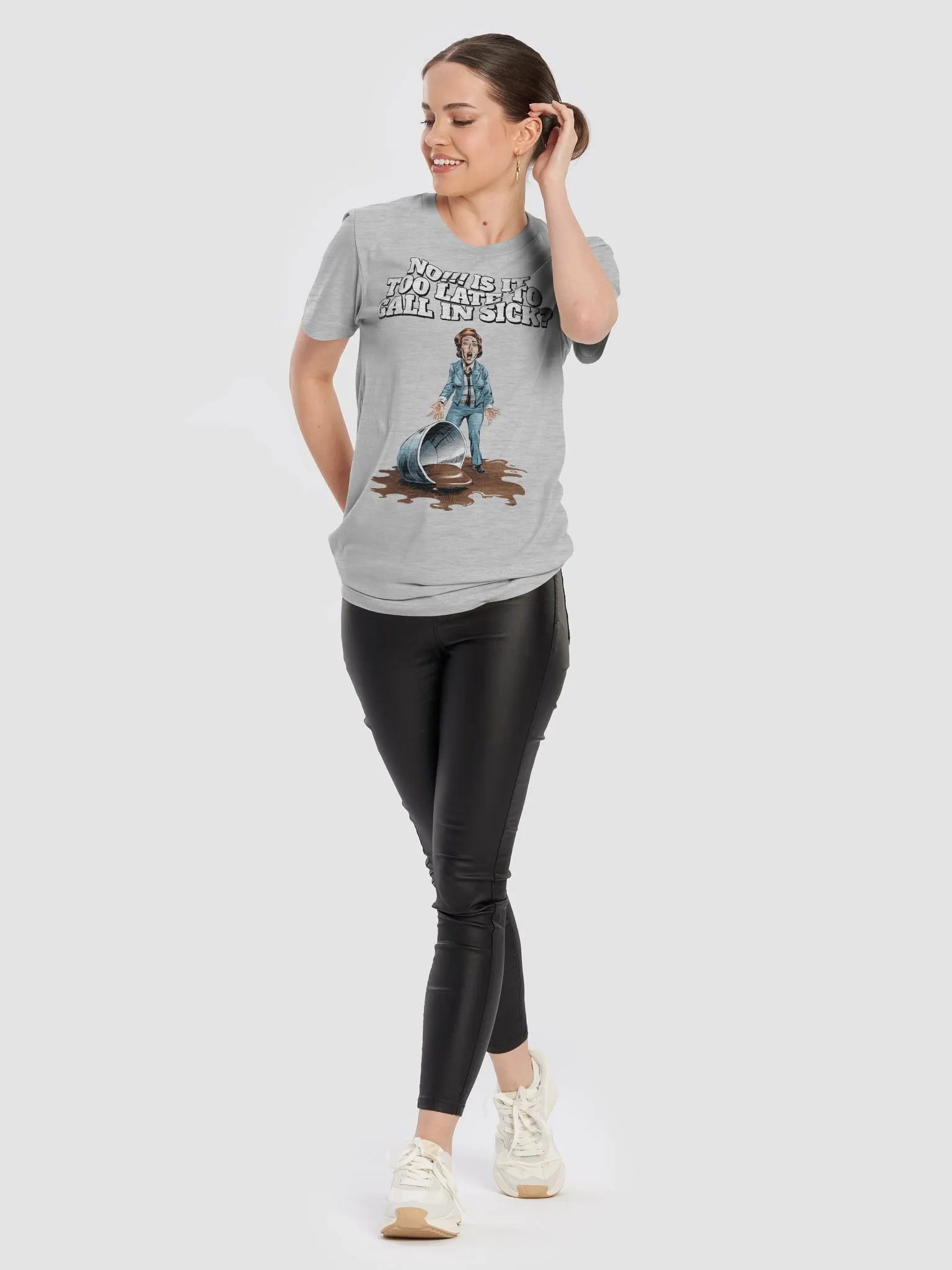 No!!! Is It Too Late To Call In Sick? Funny T-shirt product image (55)