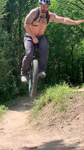 The falls are more entertaining than the moves I land. #unicycle #mountainunicycle #mountainbiking #balancecommunity
