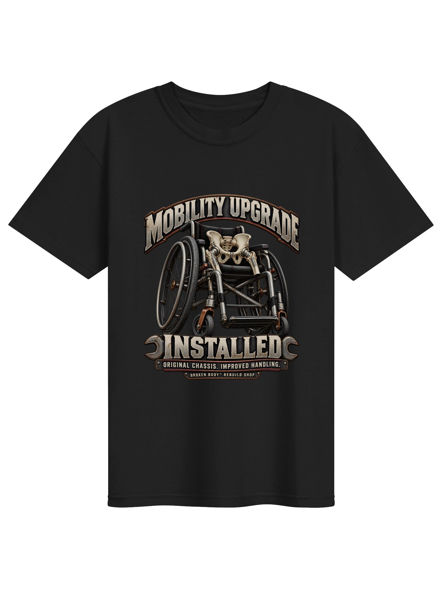 Wheelchair User Shirt — Mobility Upgrade Installed Tee | Rebuild Shop product image (2)