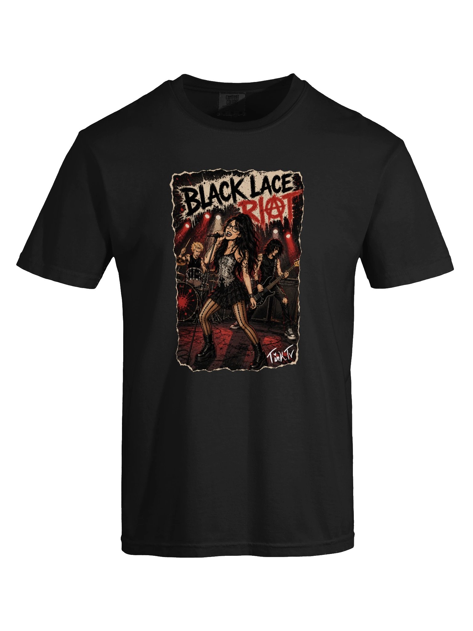 Black Lace Riot Band Tee product image (25)