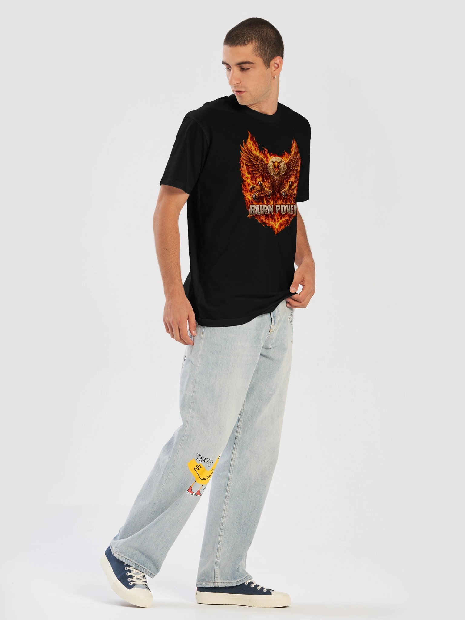 AS Colour 5001T Premium Unisex T-Shirt – Burn Power Eagle Edition product image (5)