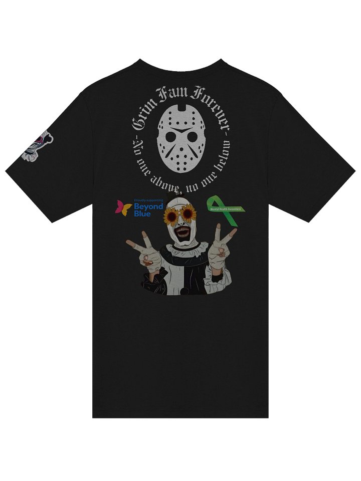 GRIM FAM - ART THE CLOWN — “PEACE, LOVE & CHAOS” EDITION - SHIRT #2 Avail in ALL colors product image (2)