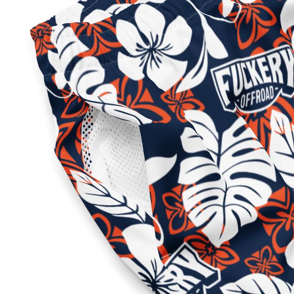 Fuckery Offroad Mens Hawaiian Shorts - Blue/Orange product image (3)