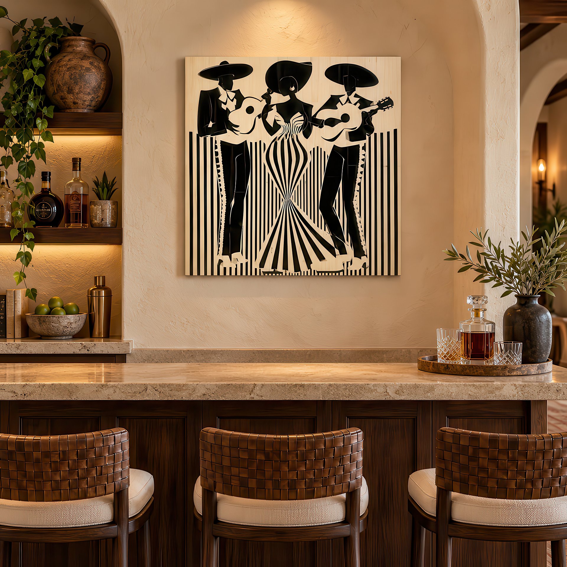 Canción del Desierto | Southwestern Folk Art | Birch Wood | Wall Decor | 24x24″ (60x60 cm) product image (4)