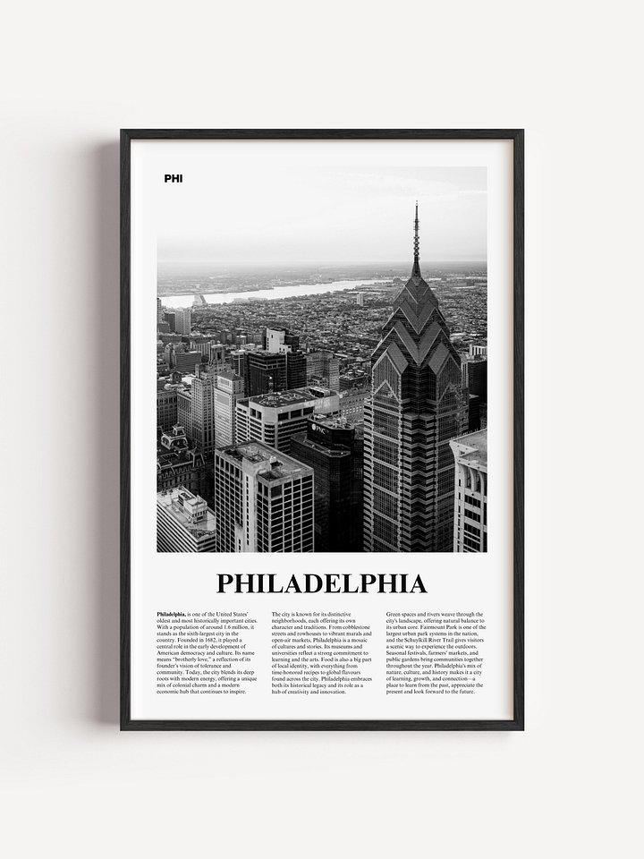 Philadelphia 01 Newspaper Poster | Framed product image (1)