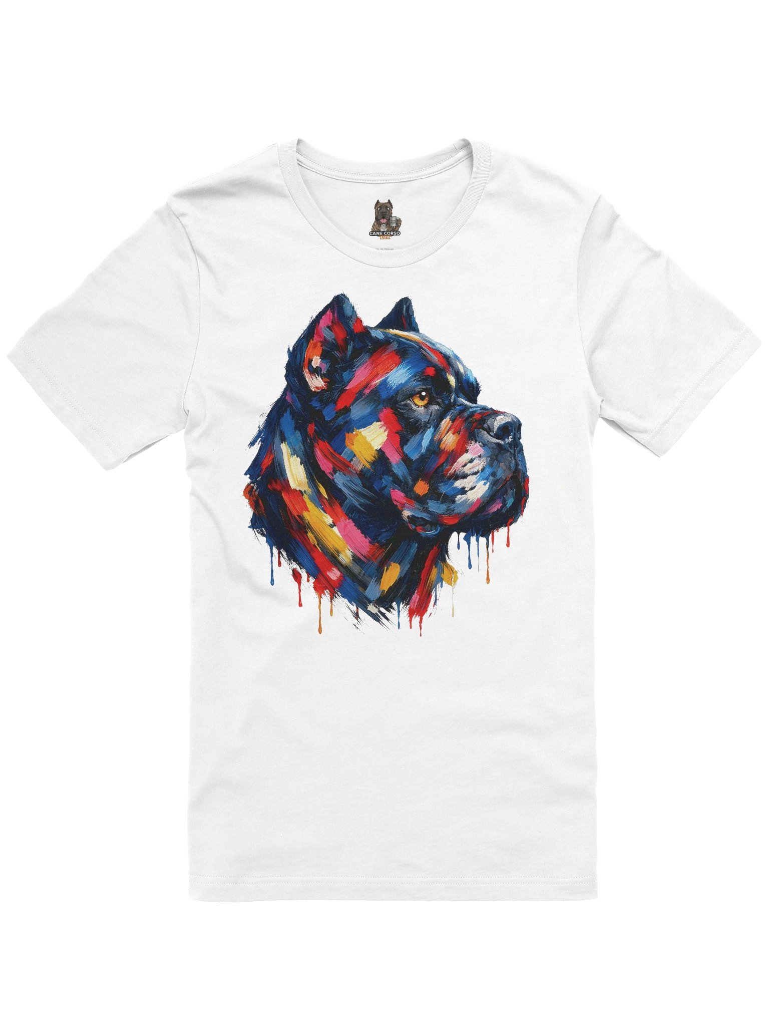Vibrant Abstract Cane Corso T-Shirt Design - Bold Mastiff Art Print Tee product image (1)