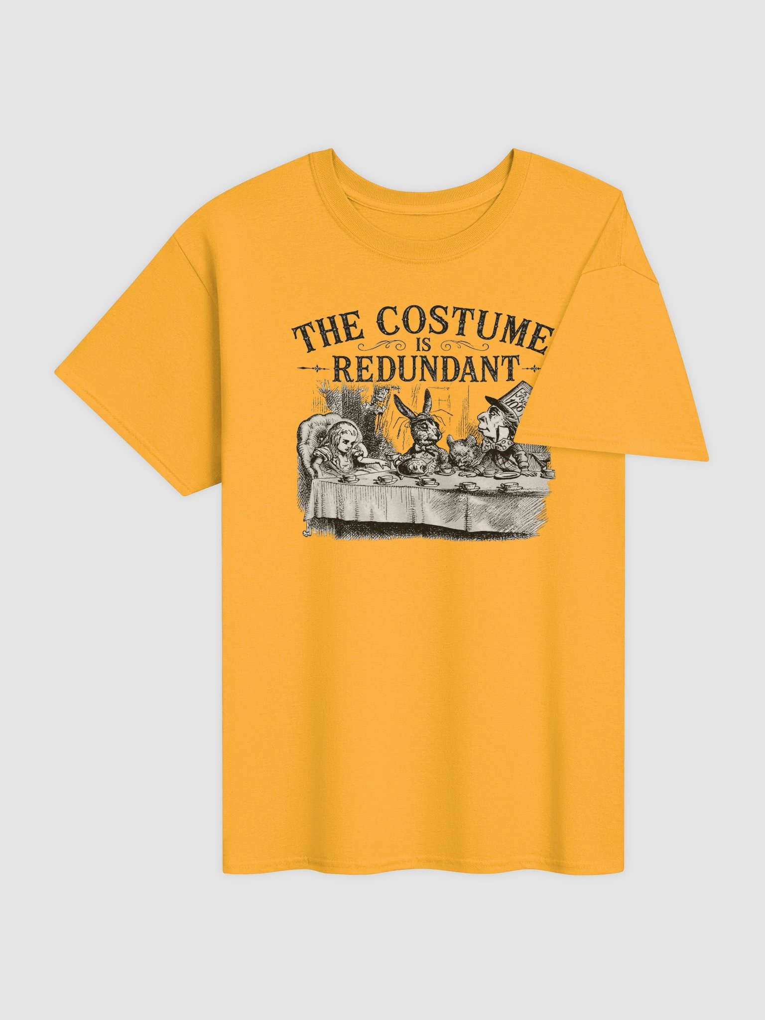 the Costume is Redundant, Alice Tea Party, Halloween Unisex Cotton Heavyweight T-Shirt product image (4)